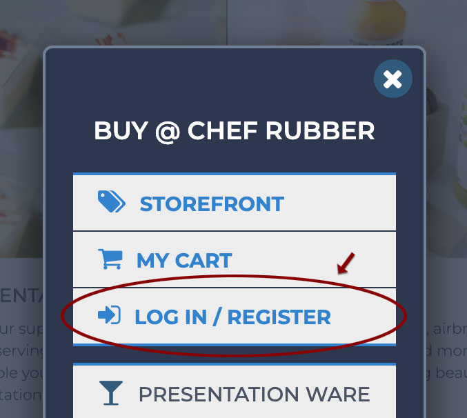 log in / register