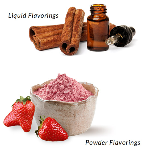 liquid and powder flavorings