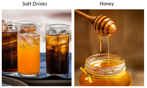 soft drinks & honey